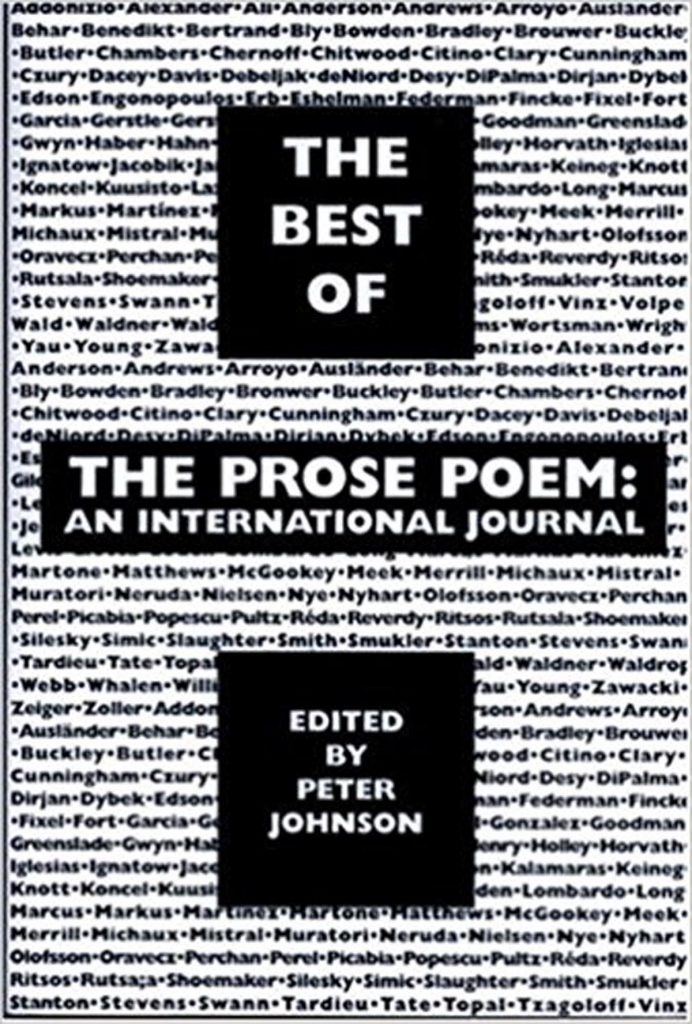 The Official Web Site of Peter Johnson — The Best of The Prose Poem: An International Journal